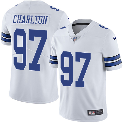Nike Cowboys #97 Taco Charlton White Men's Stitched NFL Vapor Untouchable Limited Jersey - Click Image to Close